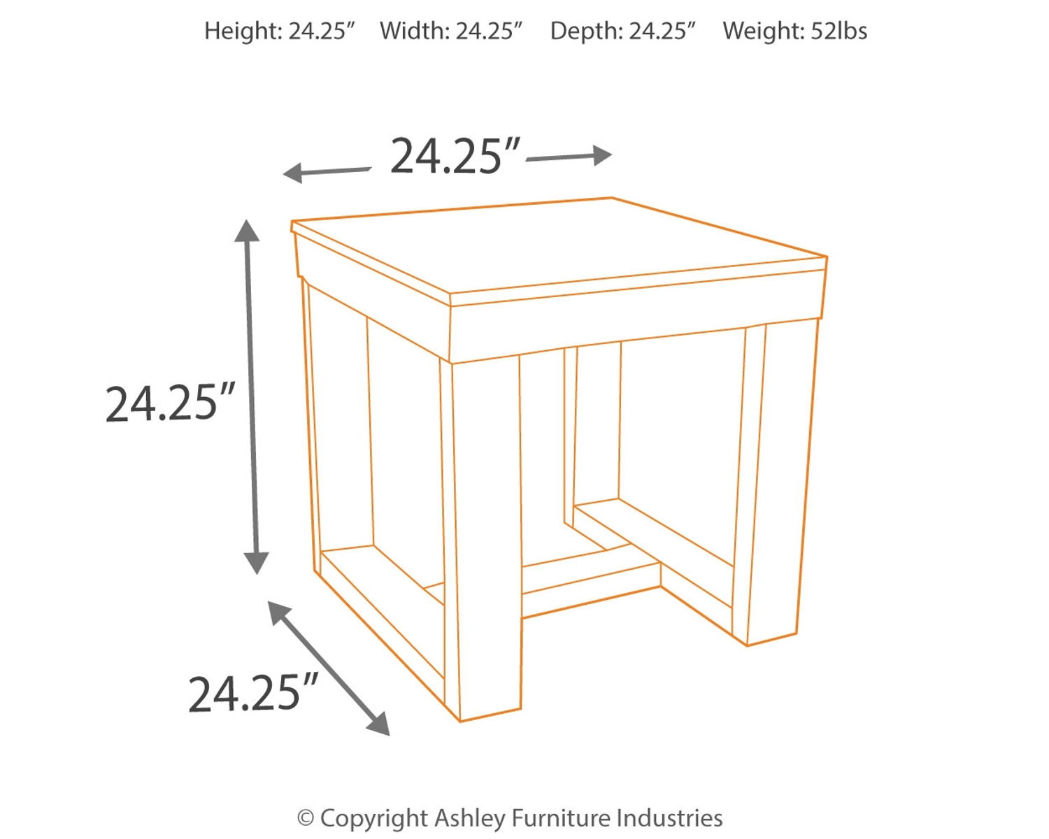 Watson - Square End Table - Dark Brown - Image 3