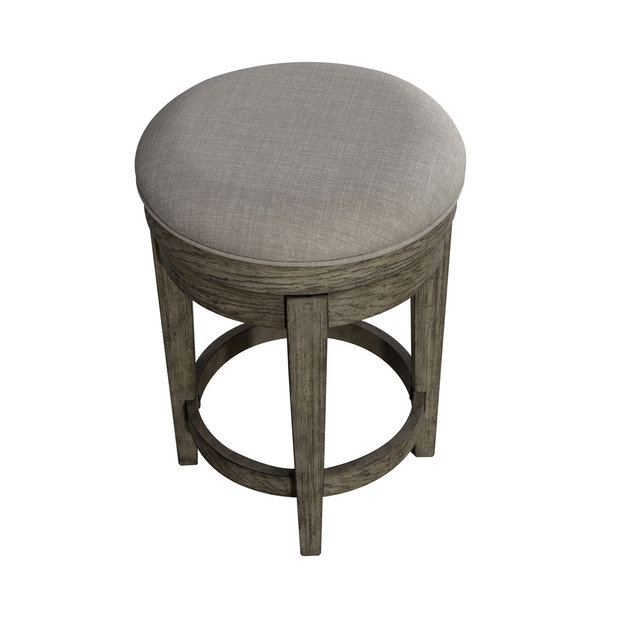 City Scape - Upholstered Swivel Console Stool - Burnished Beige - Image 5