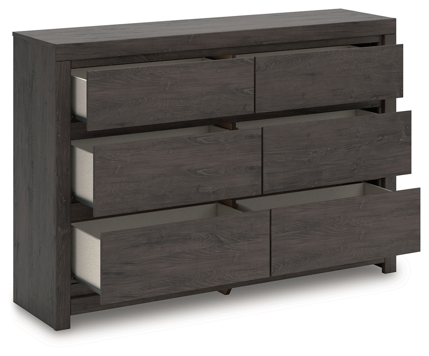 Fraluna - Six Drawer Dresser - Charcoal - Image 4