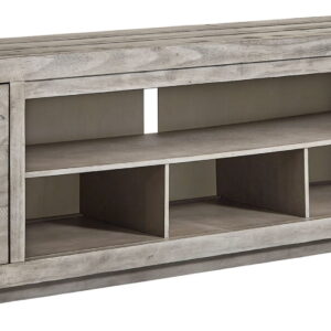 Naydell - XL TV Stand w/Fireplace Option - Gray