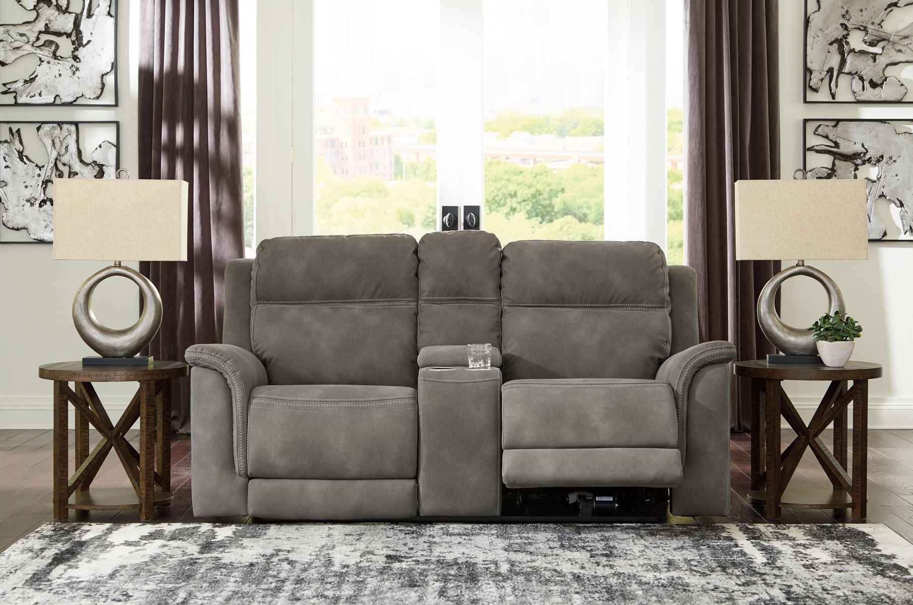 Next-Gen Durapella - Reclining Power Loveseat With Console - Image 12