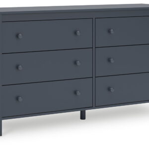 Simmenfort - Six Drawer Dresser - Navy Blue