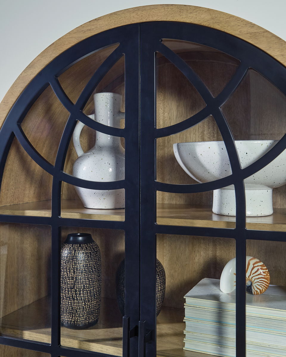 Gwenwich - Accent Cabinet - Natural / Black - Image 7