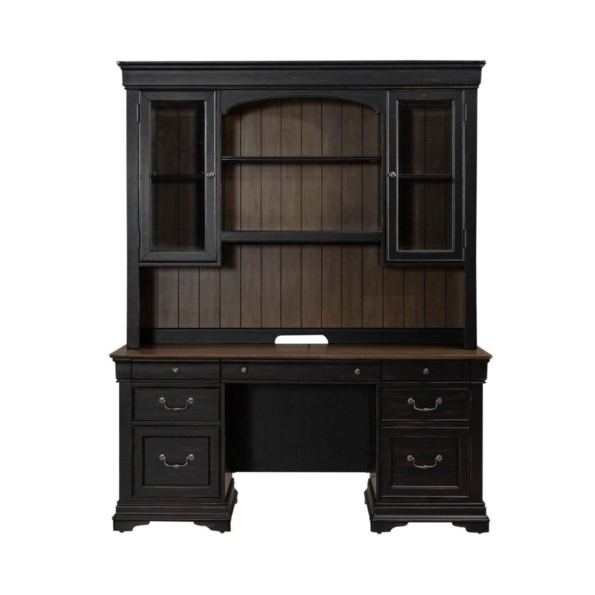 Meritage - Credenza & Hutch - Aged Charcoal - Image 10