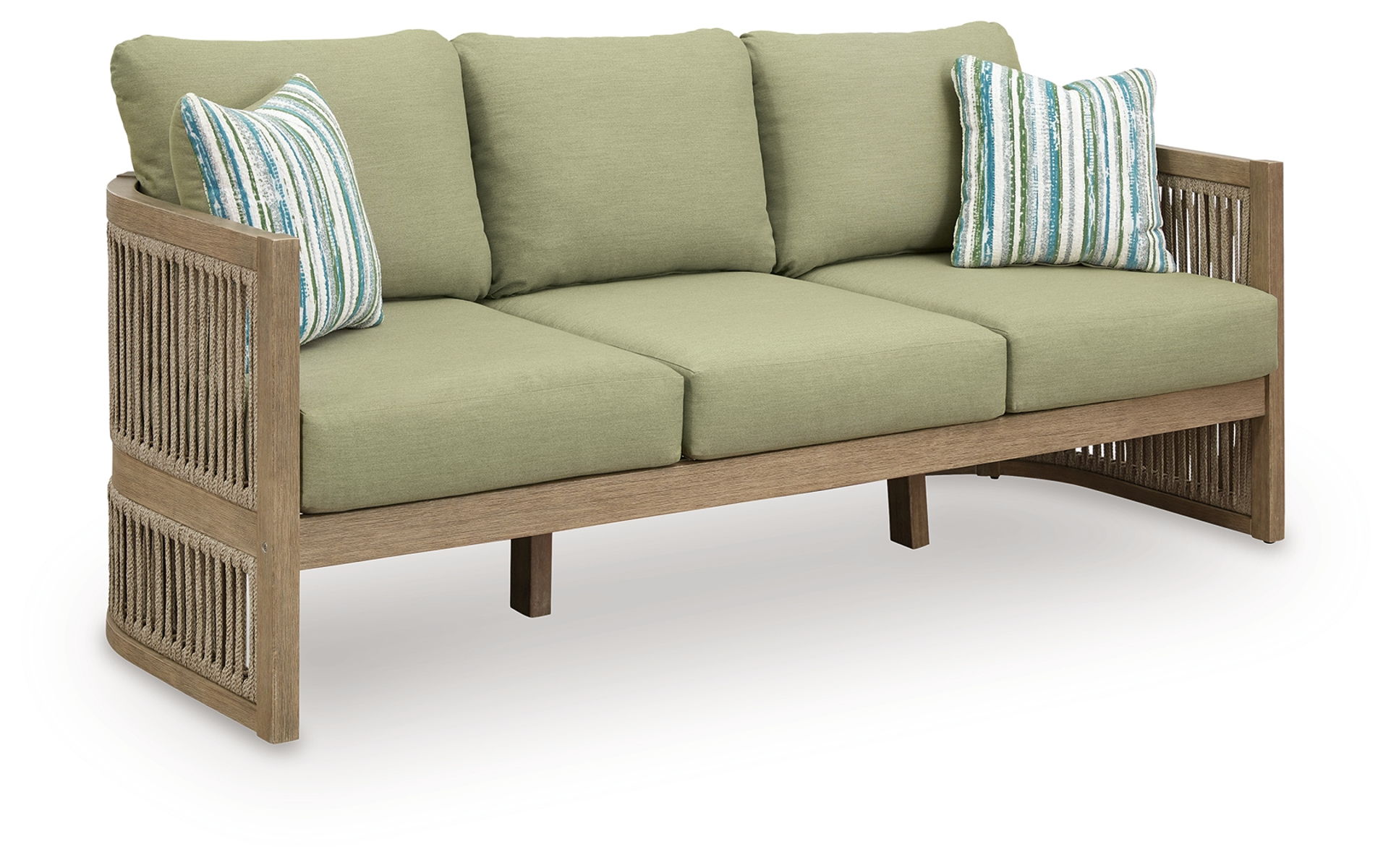 Serena Shores - Sofa With Cushion - Beige / Green