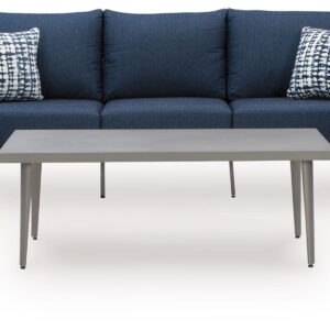Gali - Sofa / Chairs / Table Set (Set of 4) - Gray / Blue