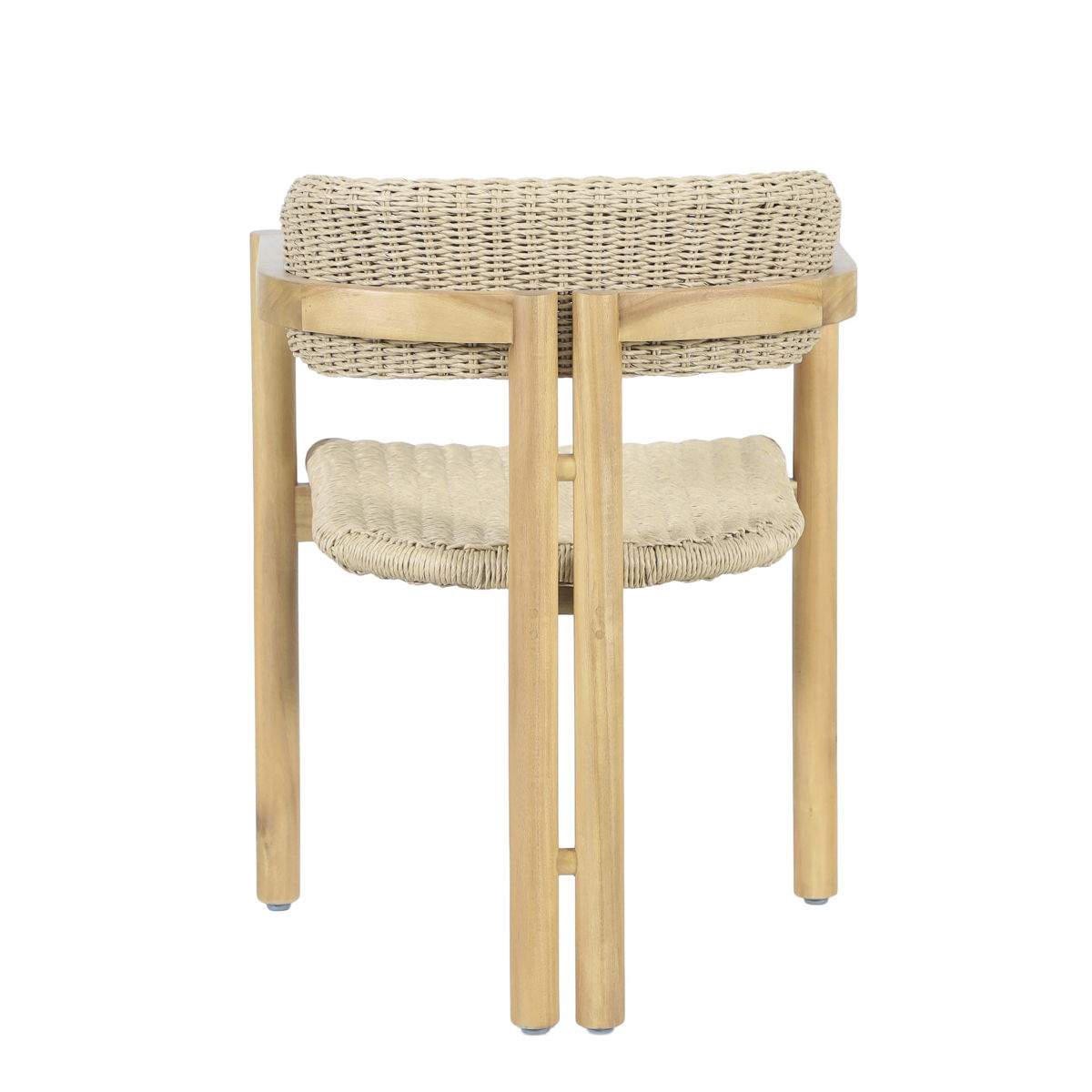 Sedona - Wood And Wicker Patio Dining Chair (Set of 2) - Natural / Brown - Image 5