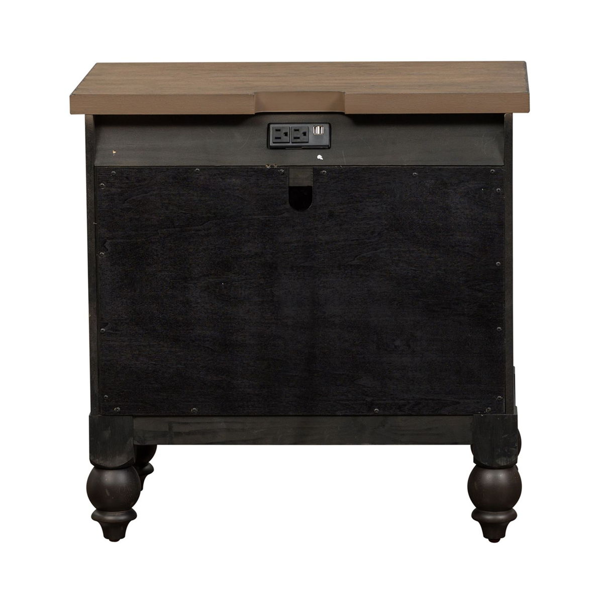 Americana Farmhouse - 2 Drawer Night Stand With Charging Station - Image 3