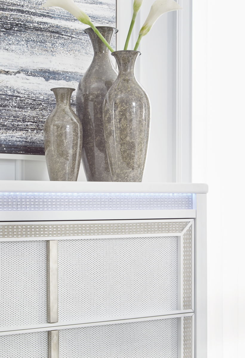 Chalanna - Five Drawer Chest - White - Image 2