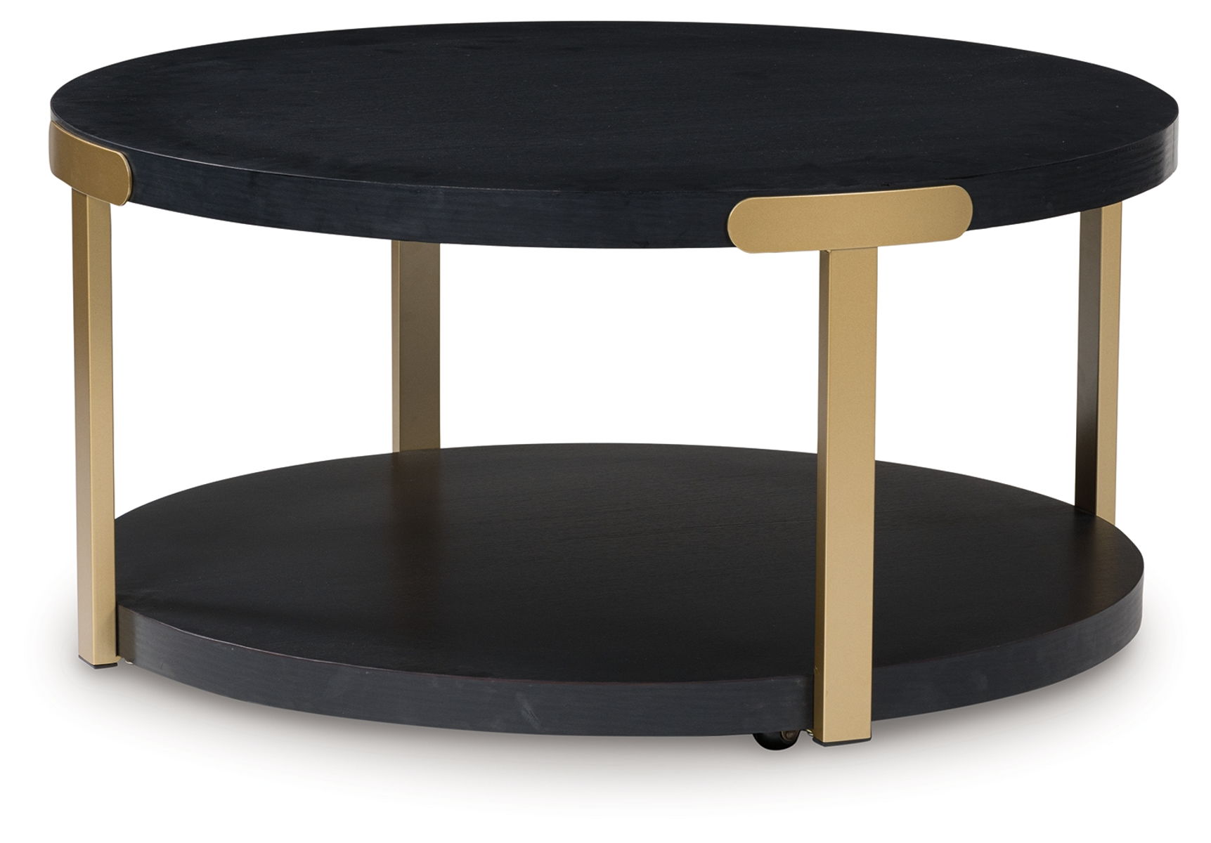 Shylore - Occasional Table Set (Set of 3) - Black / Brass Finish - Image 2