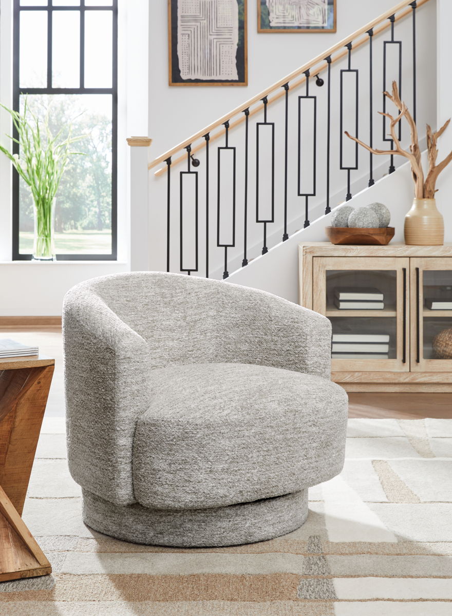 Wardsor - Swivel Chair - Stone - Image 4