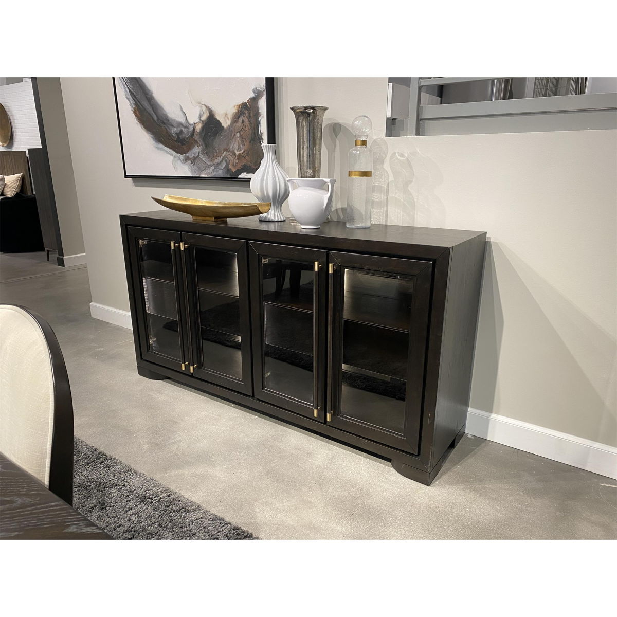 Lydia - Display Sideboard - Dark Brown - Image 4