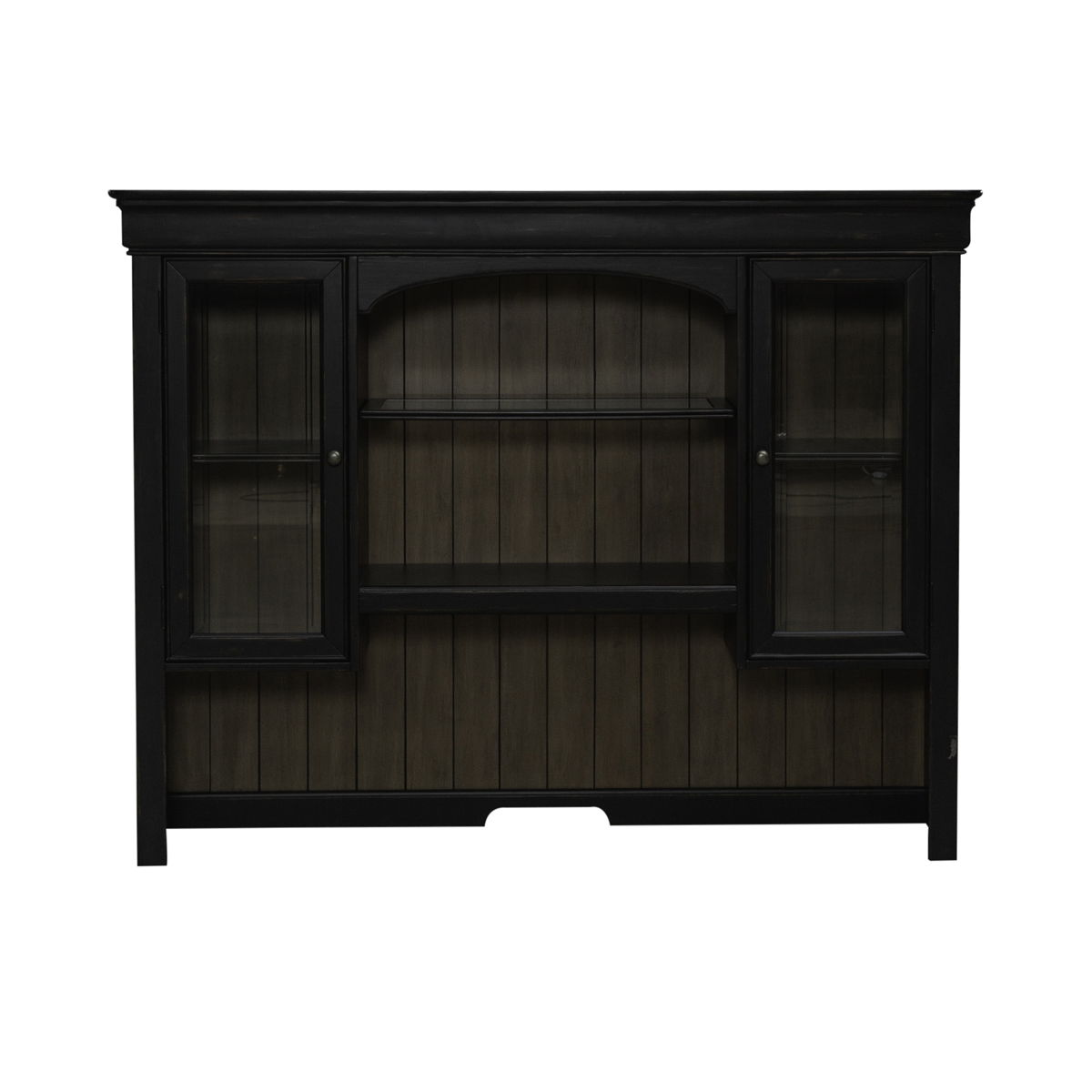 Meritage - Jr Executive Credenza Hutch - Aged Charcoal - Image 2