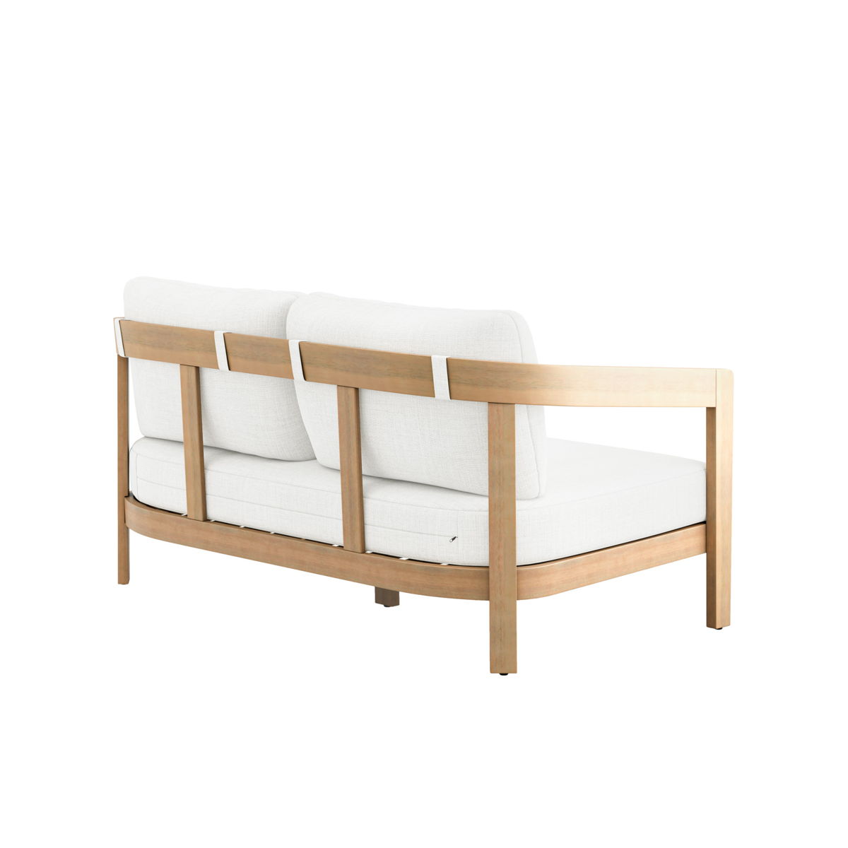 Wesley - Patio Loveseat With Cushions - White - Image 2