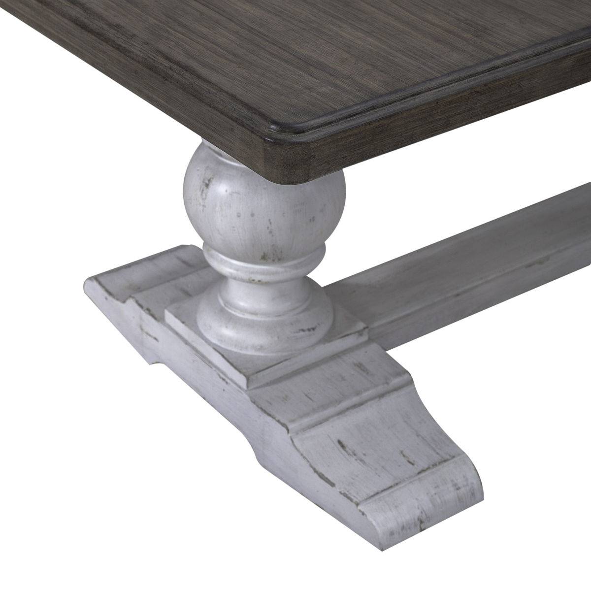 River Place - Trestle Table - Riverstone White & Tobacco - Image 7