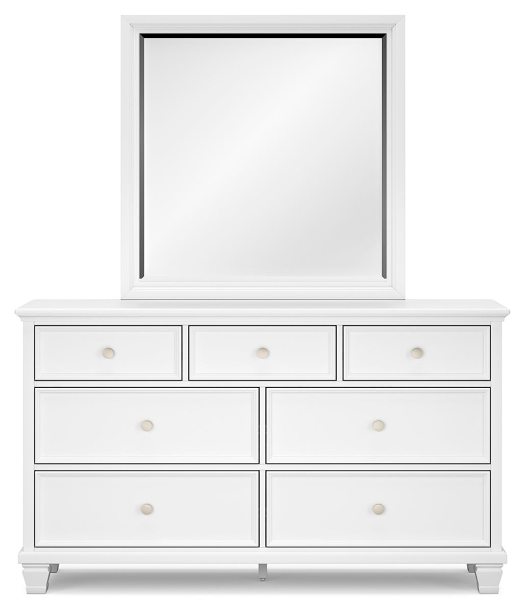 Fortman - Dresser And Mirror - White - Image 8