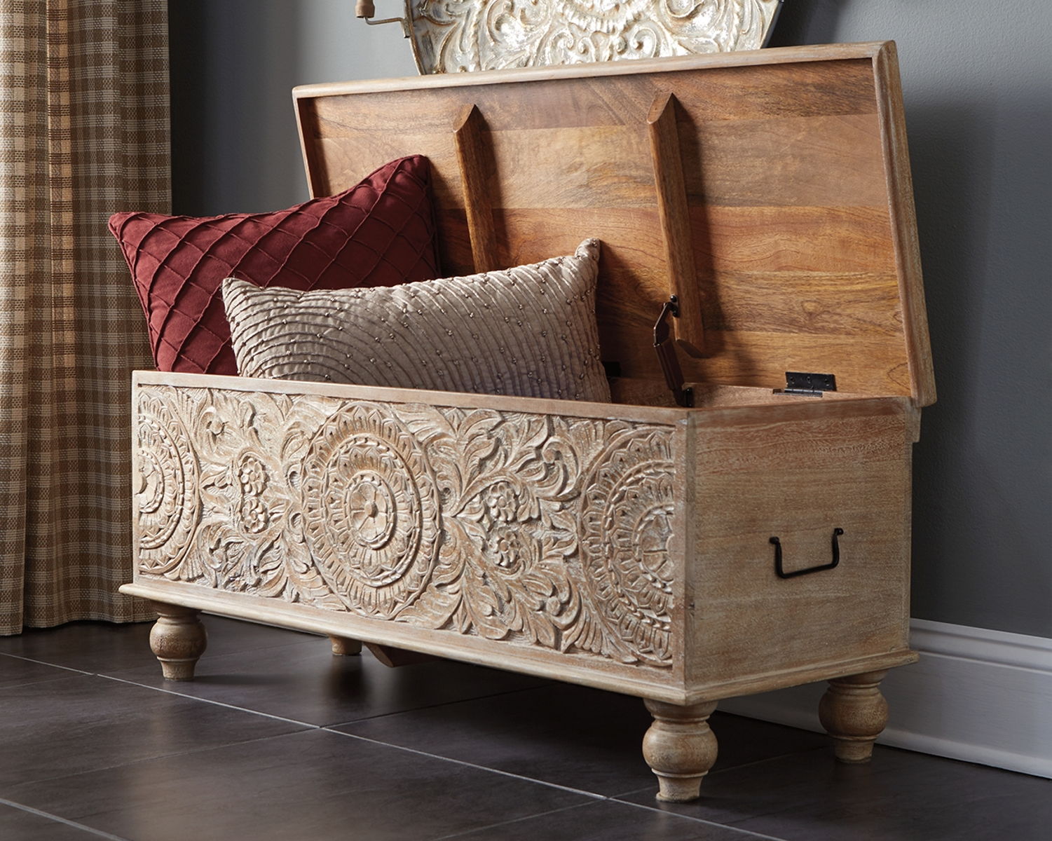 Fossil Ridge - Storage Bench - Beige - Image 4