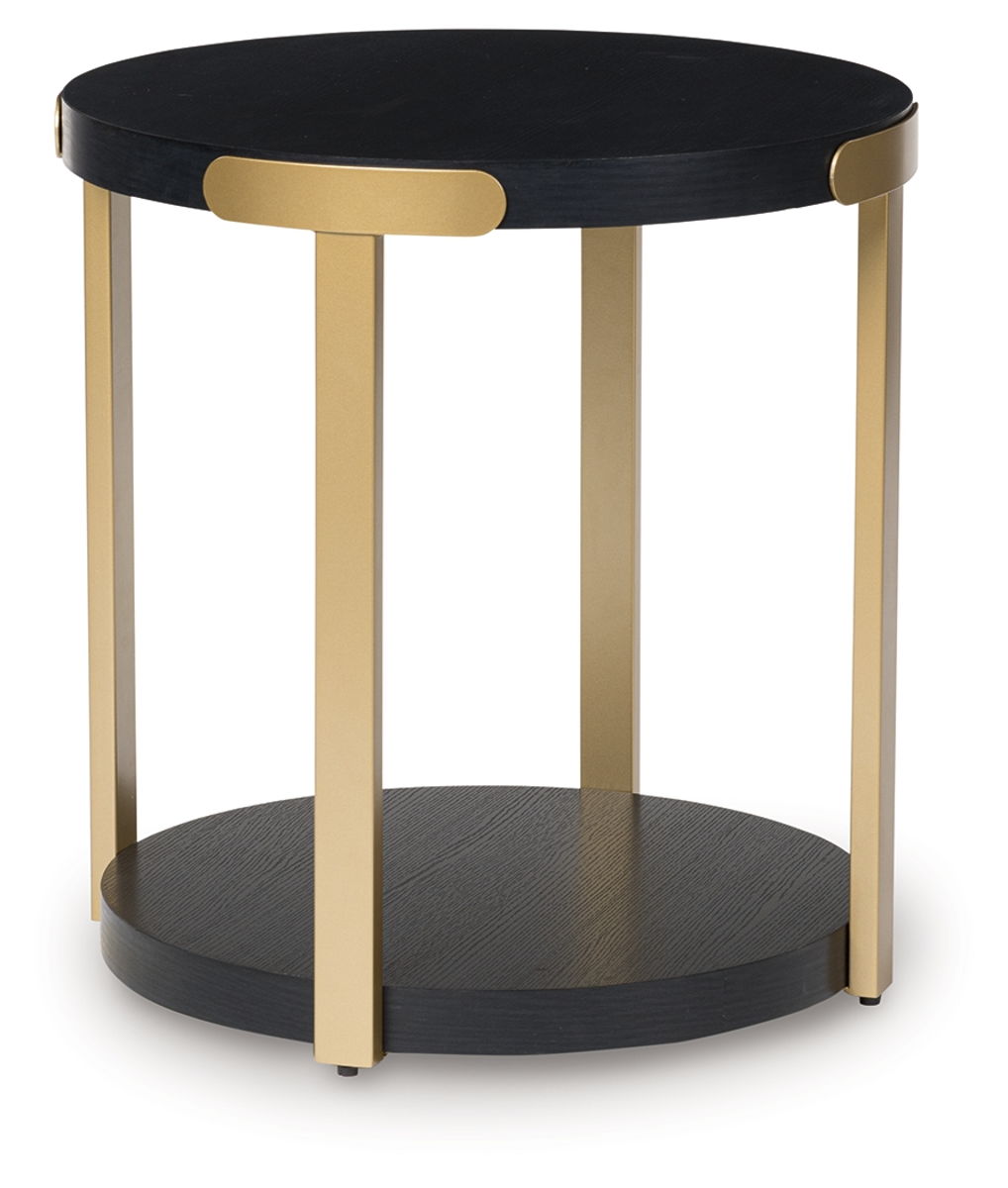 Shylore - Occasional Table Set (Set of 3) - Black / Brass Finish - Image 11