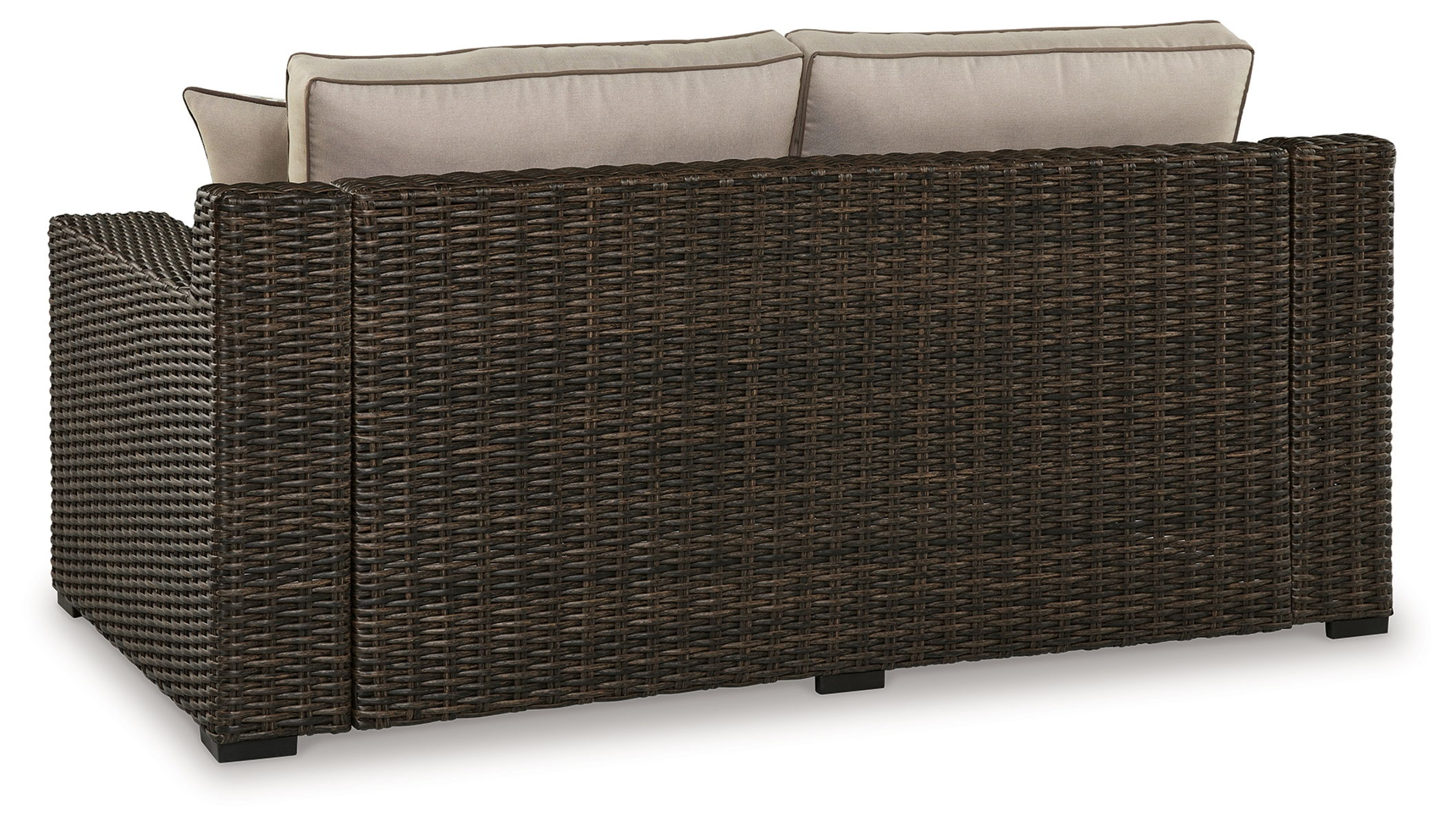 Coastline Bay - Loveseat W/Cushion - Brown - Image 4