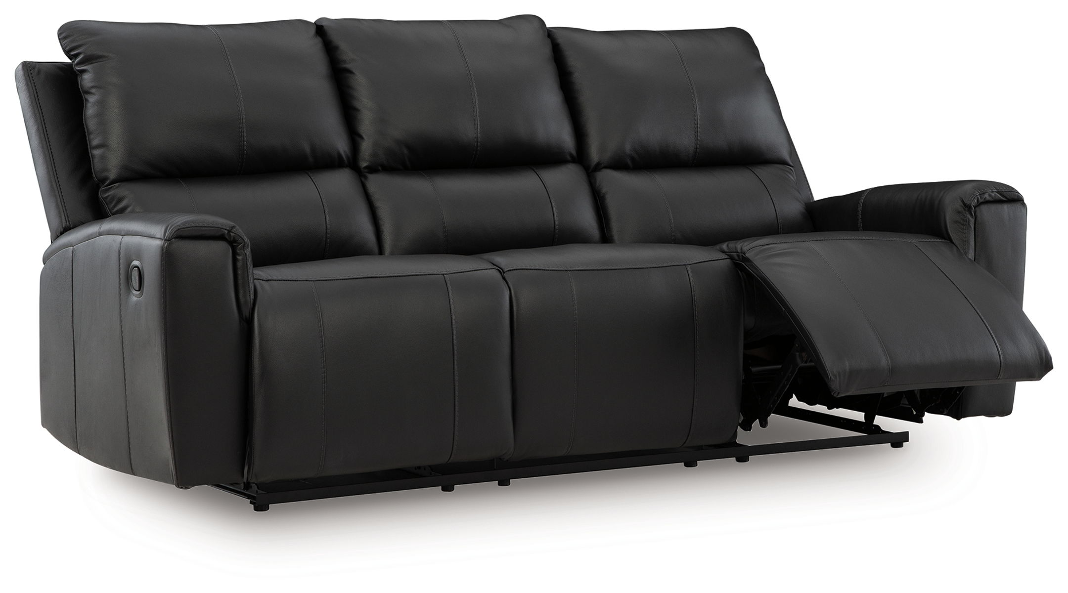 Glossmore - Reclining Sofa - Black - Image 3