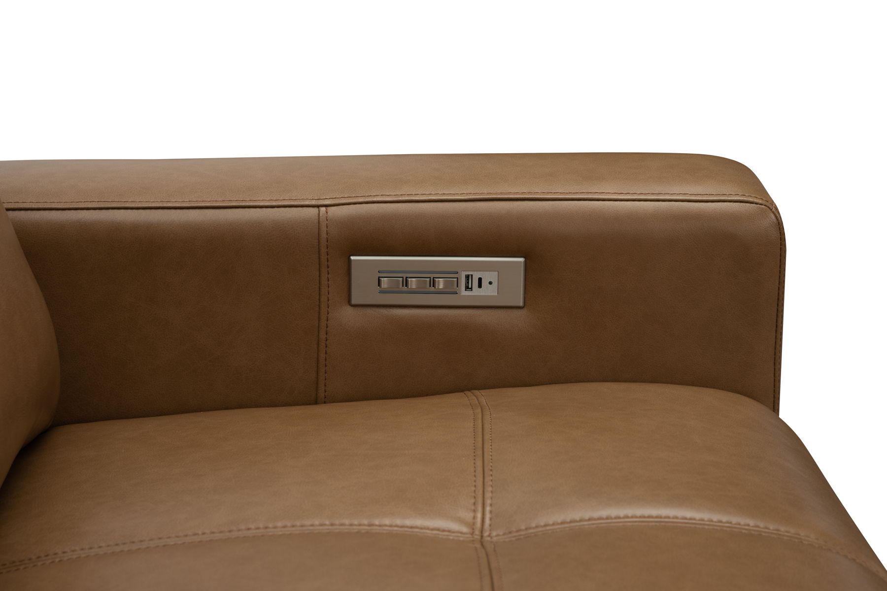 Cara - Loveseat With Power Recline, Power Headrest And Power Lumbar - Light Brown - Image 2