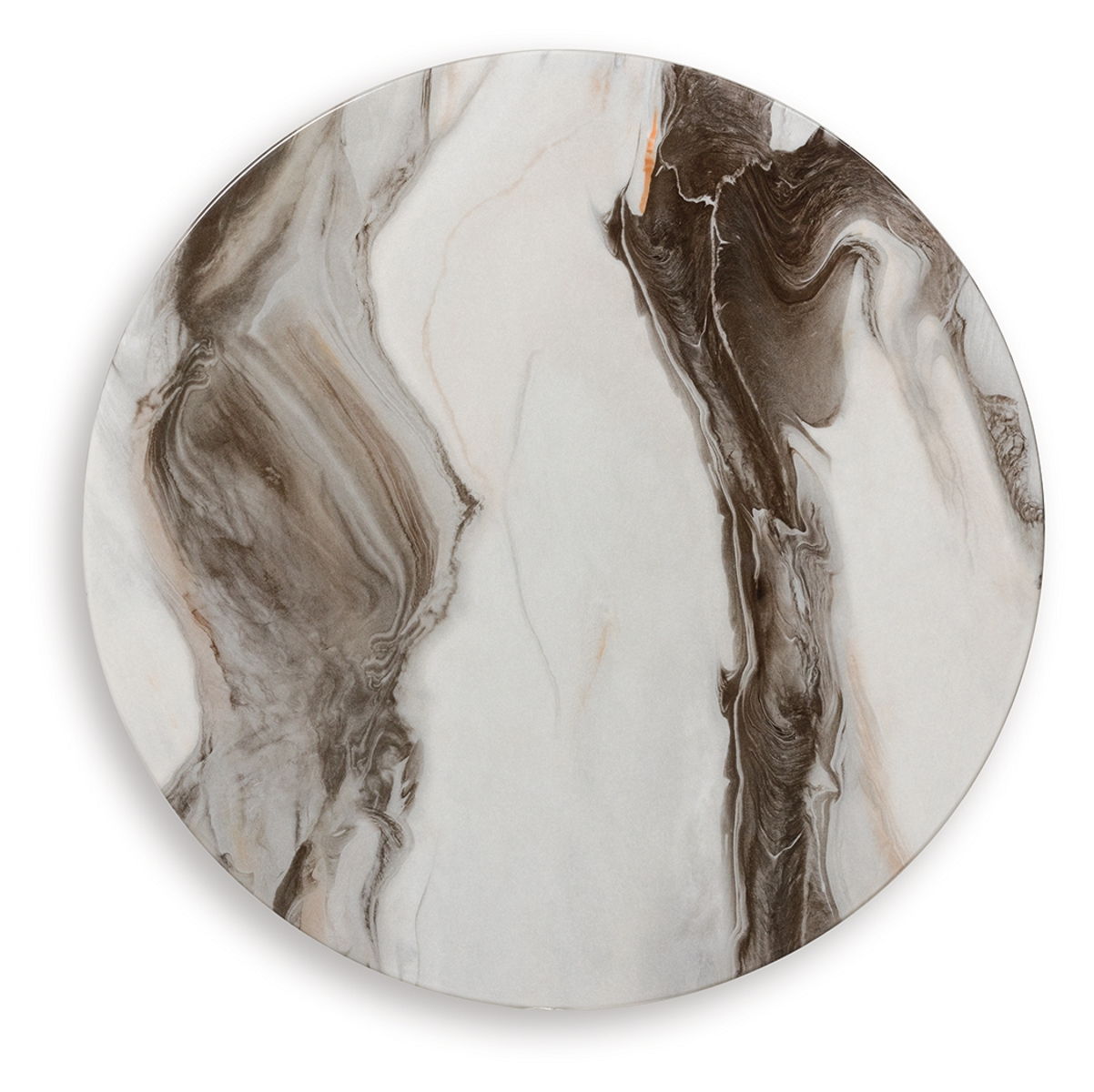 Jazmore - Round End Table - Brown / Brass Finish - Image 5