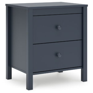 Simmenfort - Two Drawer Night Stand - Navy Blue