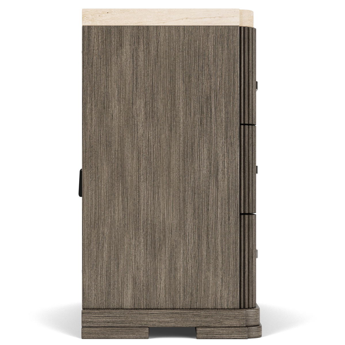 Sariel - Stone Top 3 Drawer Nightstand - Dark Brown - Image 6