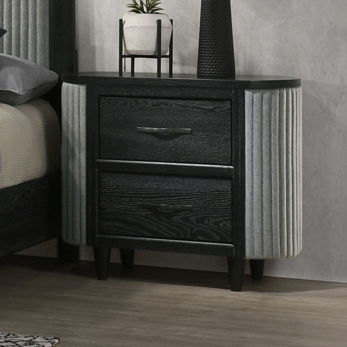 Skyline - 2 Drawer Nightstand - Onyx - Image 2