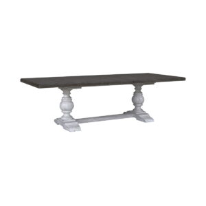 River Place - Trestle Table - Riverstone White & Tobacco
