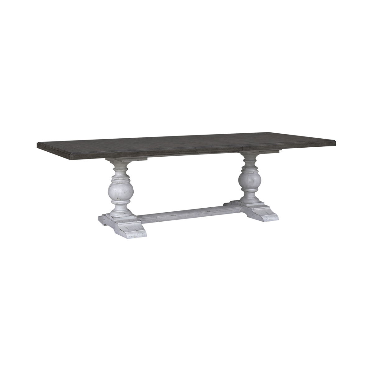 River Place - Trestle Table - Riverstone White & Tobacco