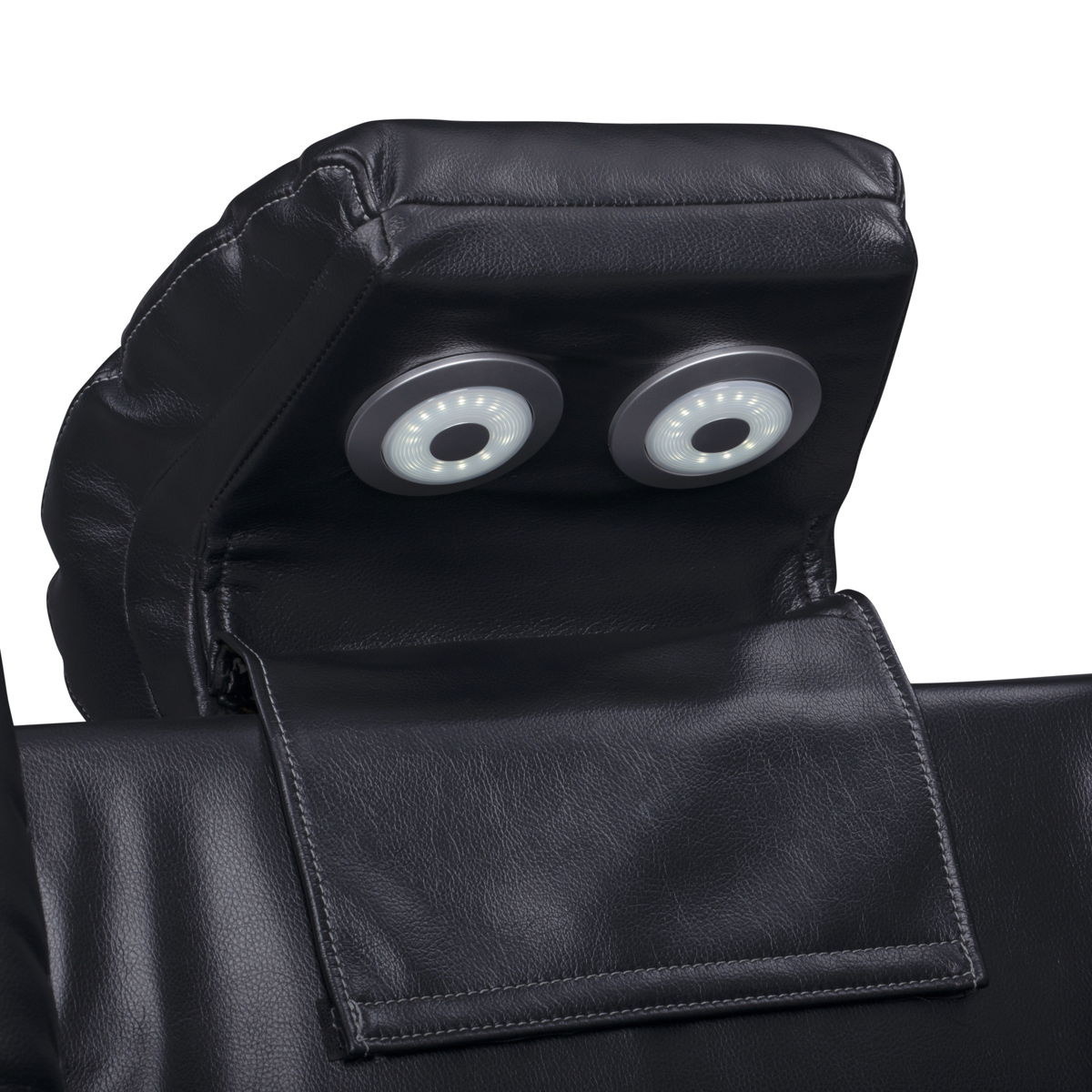 Orion II - LAF Sofa With Power Headrest & Footrest - Black - Image 3