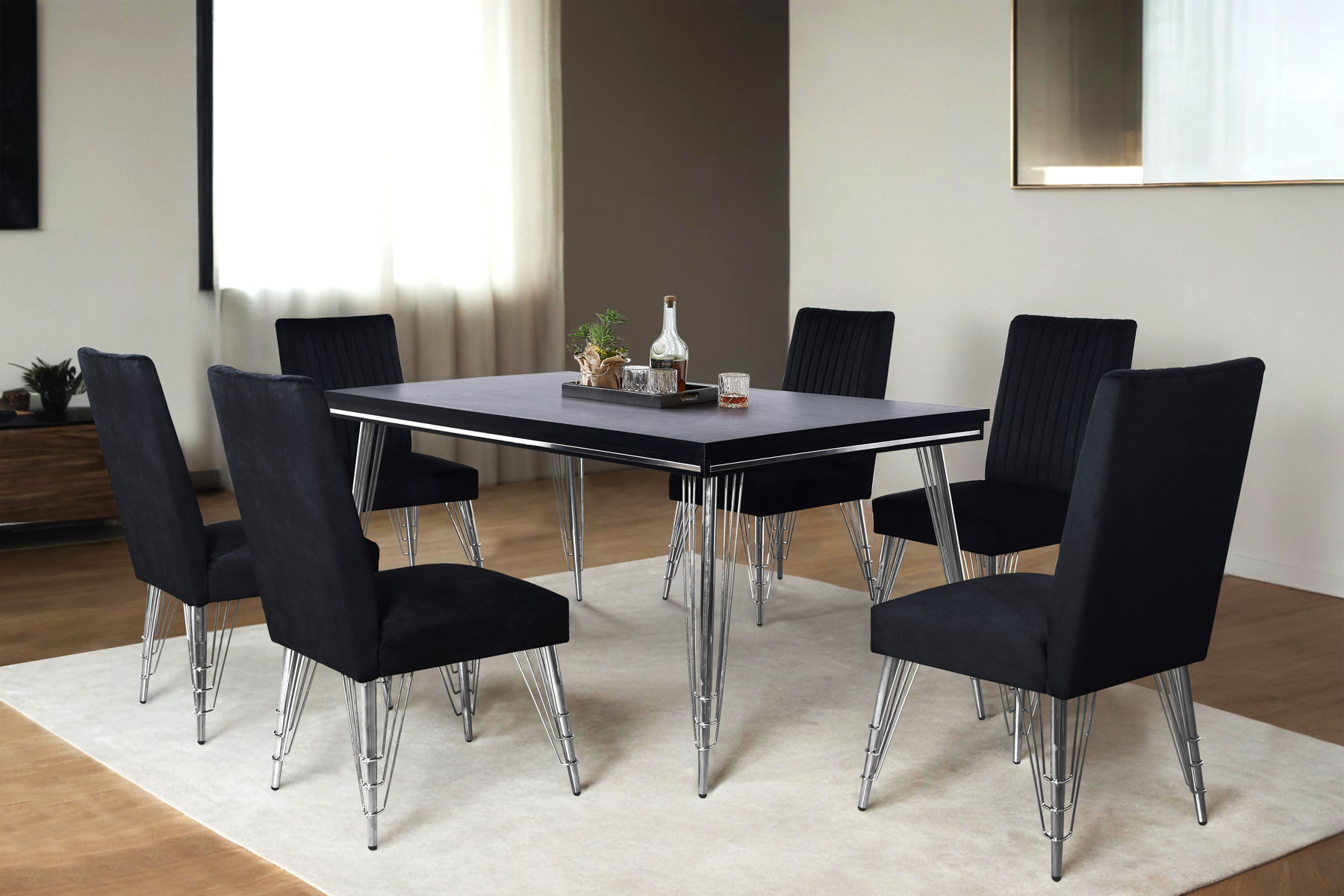 Ava - Dining Table - Black - Image 4
