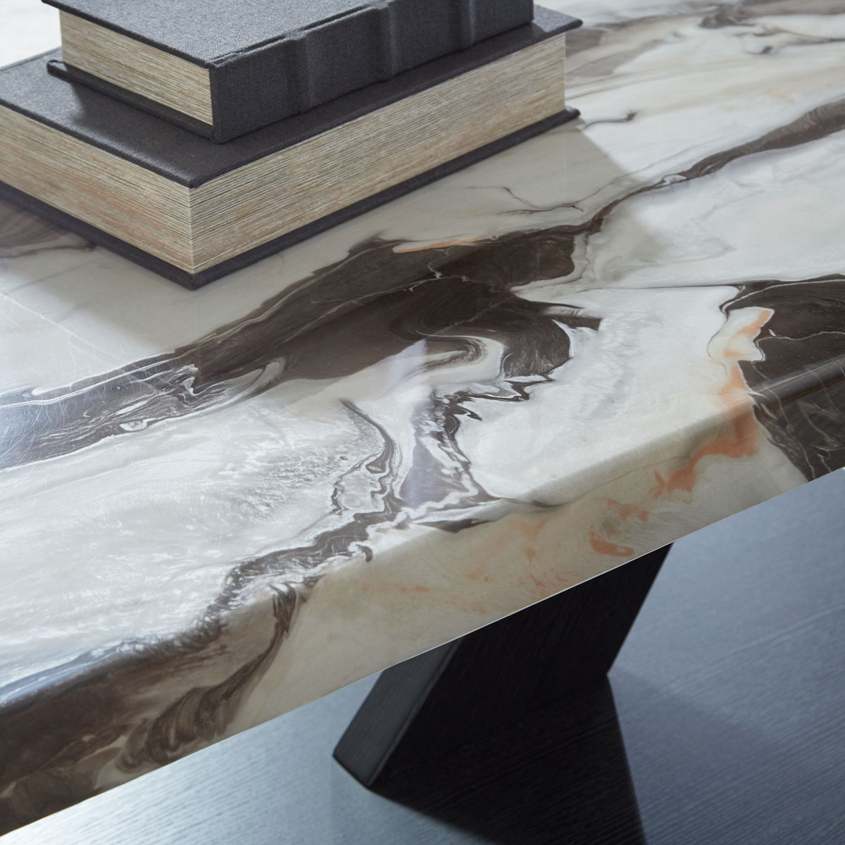 Cendill - Occasional Table Set (Set of 3) - Dark Brown / White / Black - Image 4