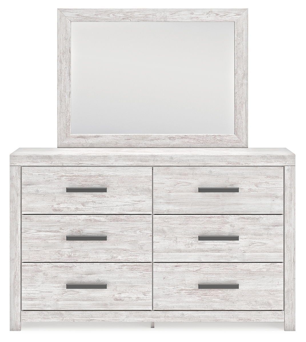 Cayboni - Dresser And Mirror - Whitewash - Image 6