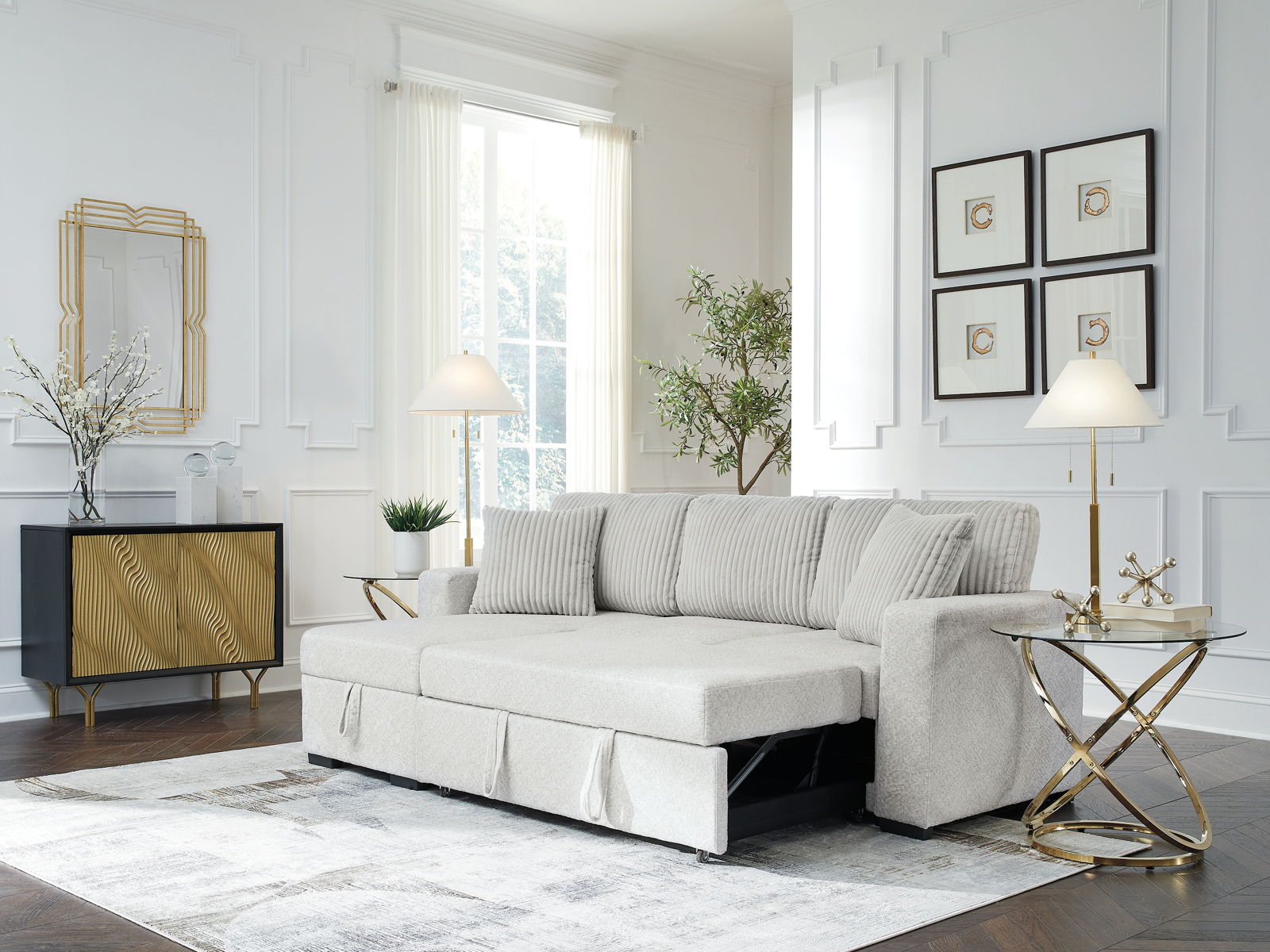 Wohlen - 2-Piece Sectional With Pop Up Sleeper And LAF Corner Chaise - Alloy - Image 14