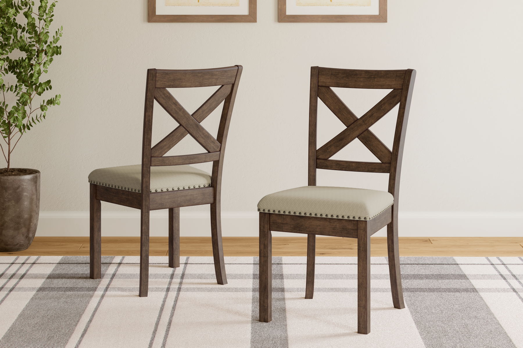 Moriville - Dining UPH Side Chair (Set of 2) - Beige - Image 2