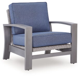 Half Moon Beach - Spring Lounge Chair - Blue / Gray