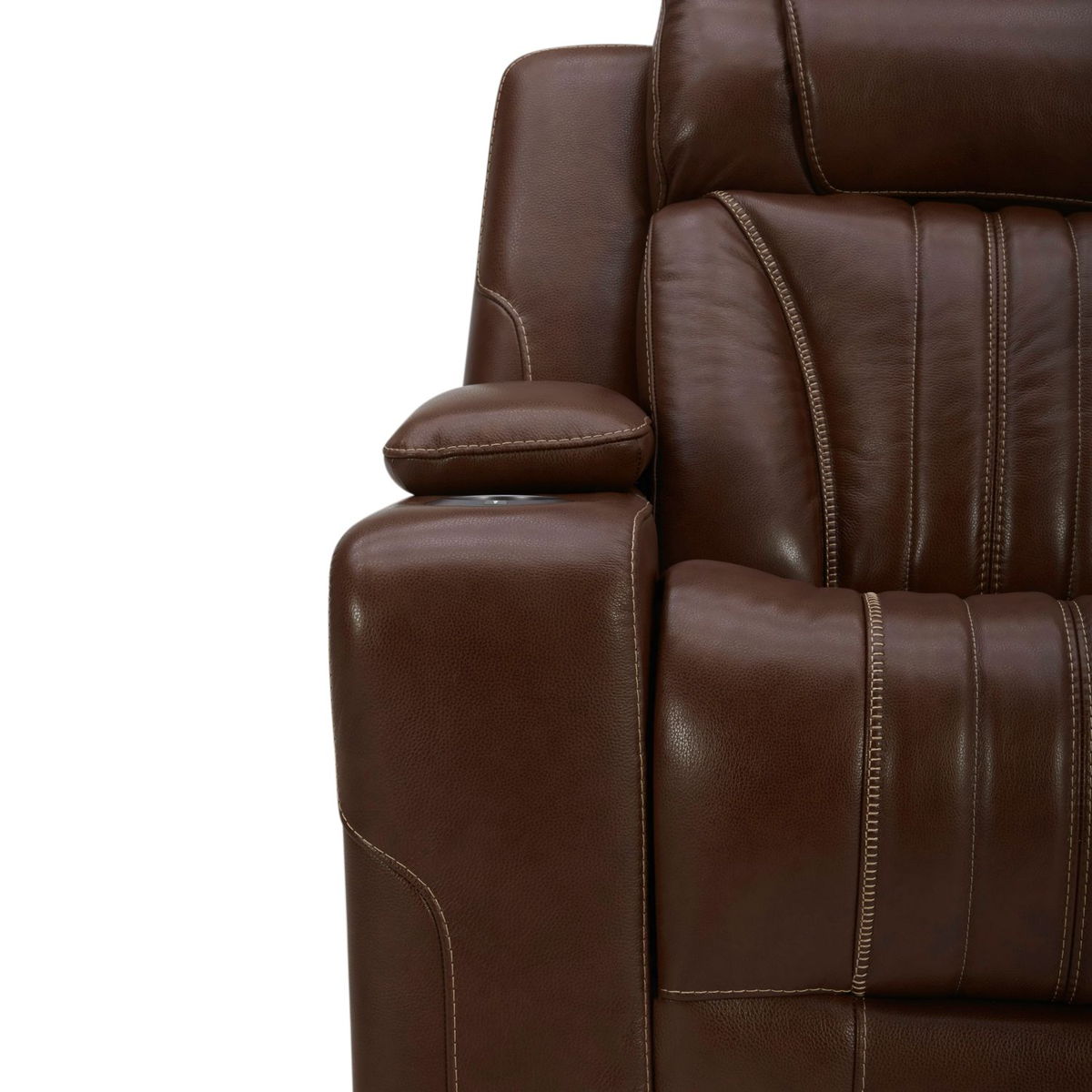Caswell - Swivel Glider Recliner P2 - Brown - Image 6