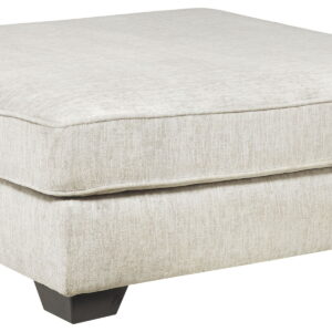 Rawcliffe - Oversized Accent Ottoman - Parchment
