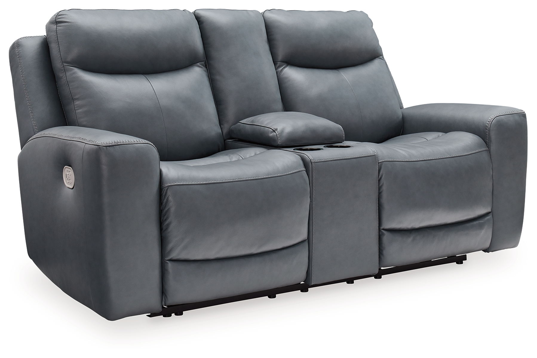 Mindanao - 2 Pc. - Power Reclining Sofa, Power Reclining Loveseat with Console - Steel - Image 3