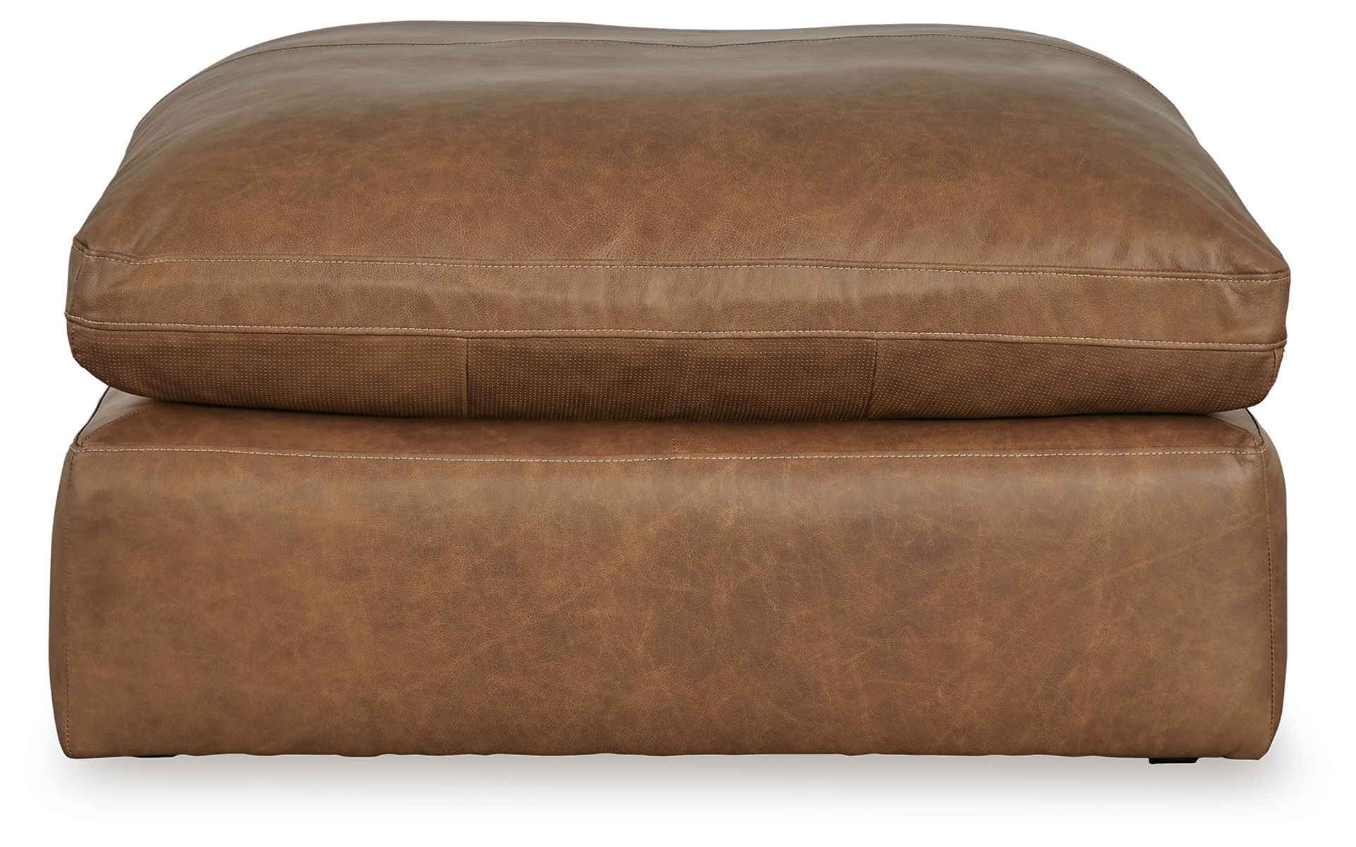 Emilia - 3 Pc. - 2-Piece Sectional Loveseat, Ottoman - Caramel - Image 3