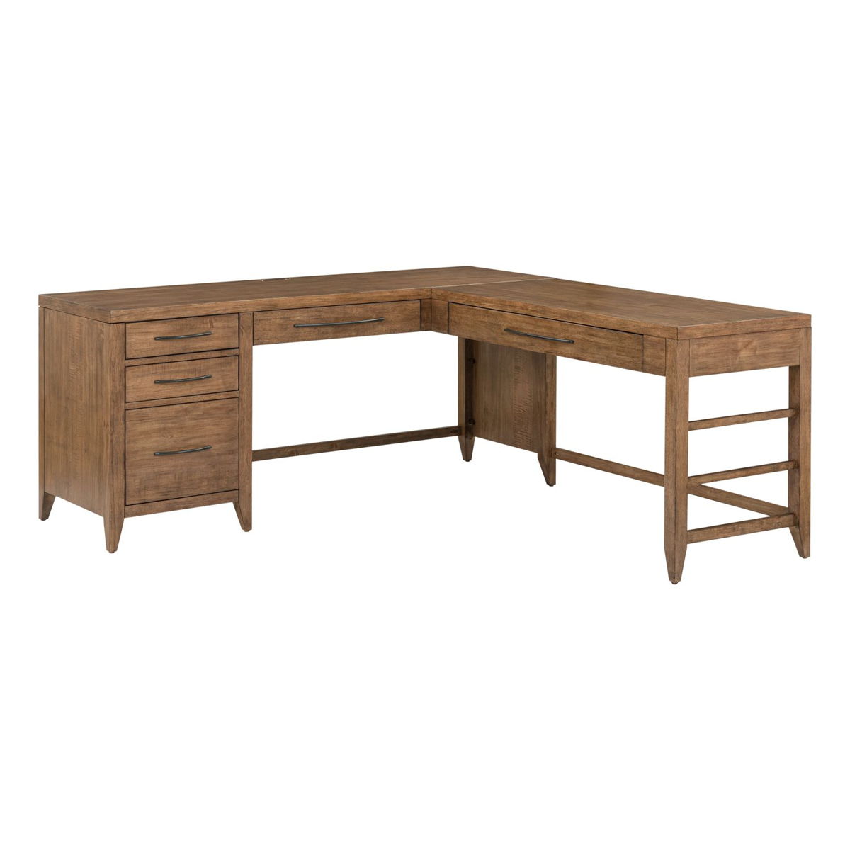 Shaker Lakes - L Shaped Desk Set - Harvest Brown - Image 6