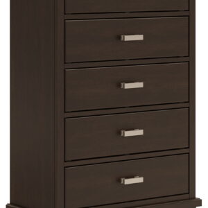 Covetown - Five Drawer Chest - Dark Brown