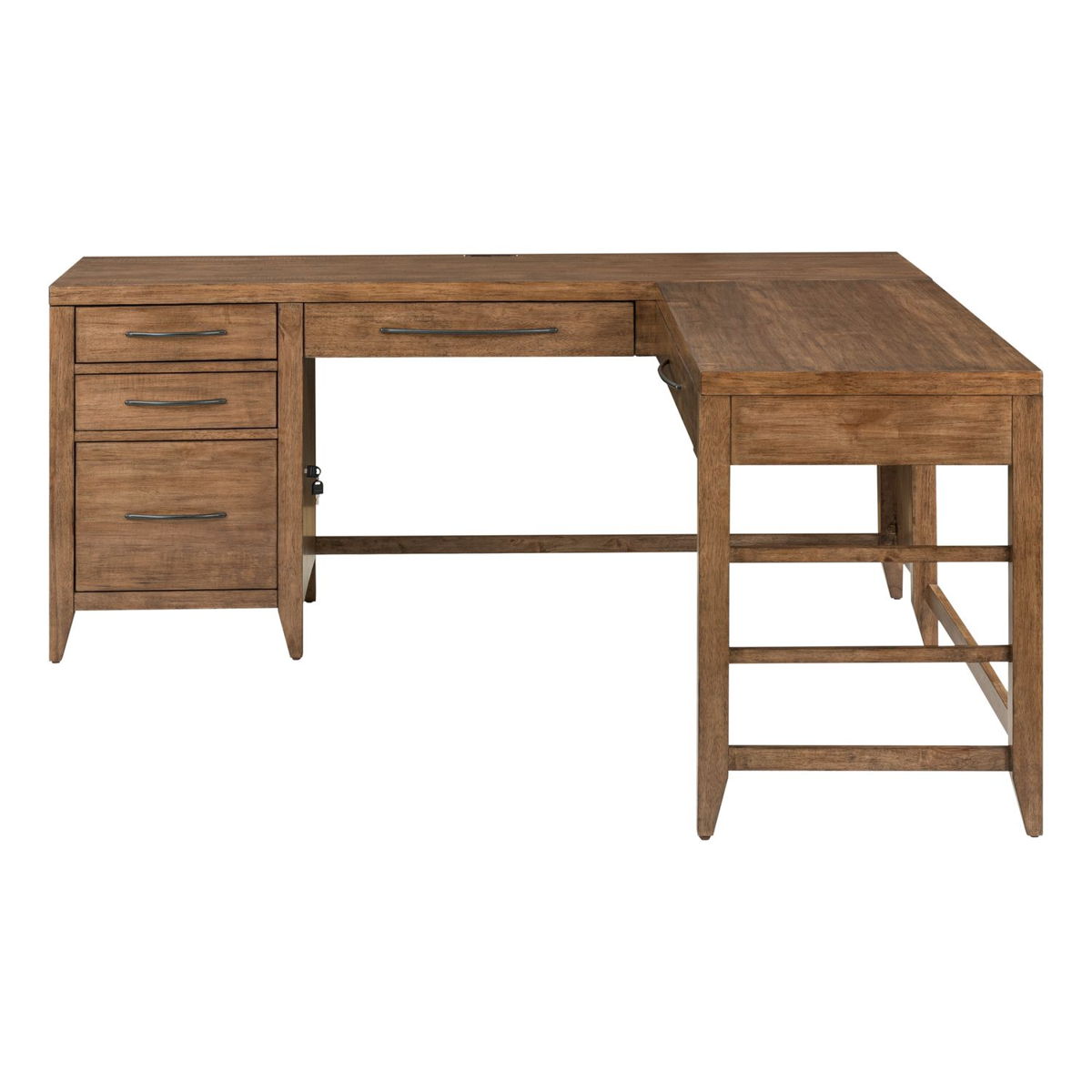 Shaker Lakes - L Shaped Desk Set - Harvest Brown - Image 4