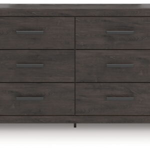 Prendonea - Six Drawer Dresser - Charcoal