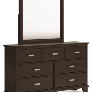 Covetown - Dresser And Mirror - Dark Brown