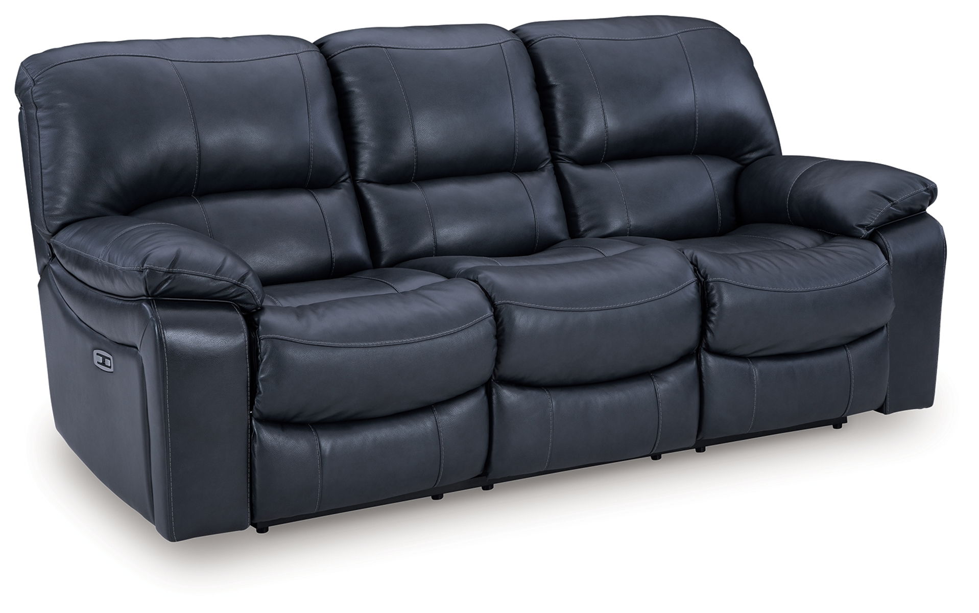 Leesworth - 3 Pc. - Power Reclining Sofa, Power Reclining Loveseat, Power Rocker Recliner - Ocean - Image 8
