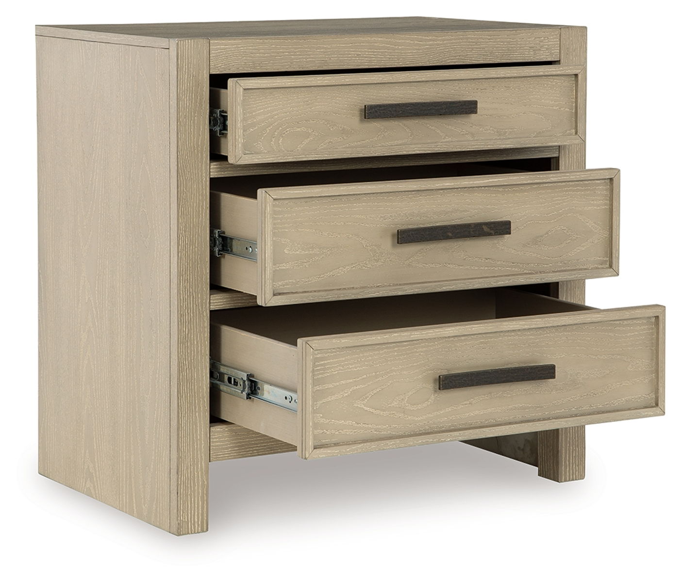 Calmoro - Three Drawer Night Stand - Gray - Image 4