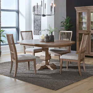 Haven Hills - 5 Piece Pedestal Table Set - Camel Beige